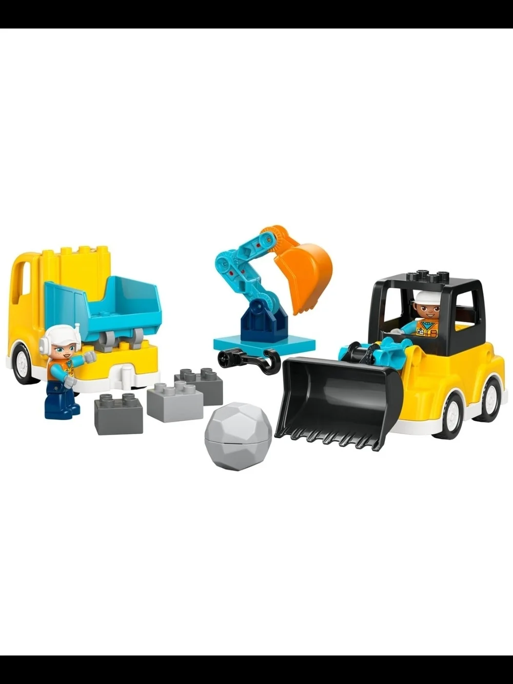 LEGO DUPLO 3-in-1 Construction Vehicles - Yellow & Blue 2+ Activity Toy Learning - Picture 8 of 8